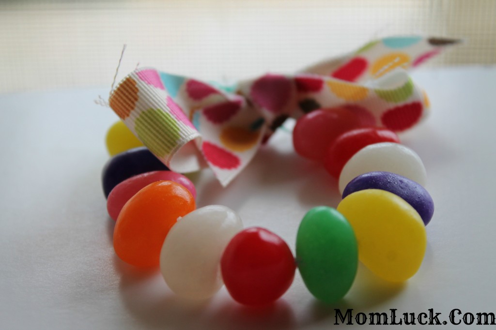jelly bean jewelry-easter crafts for kids 