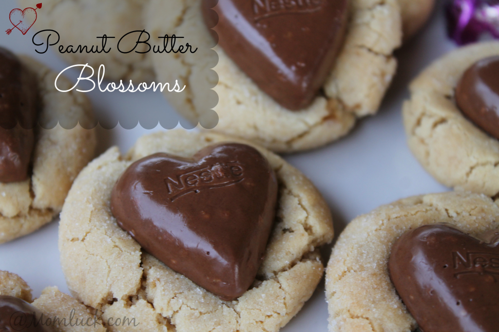 peanut butter blossoms-valentines cookies