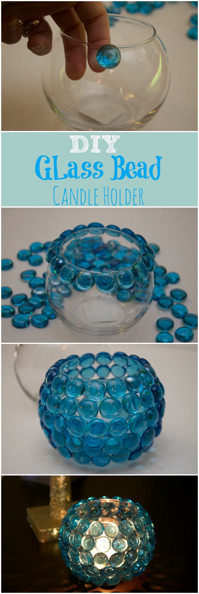dollar store crafts-DIY candle holders 