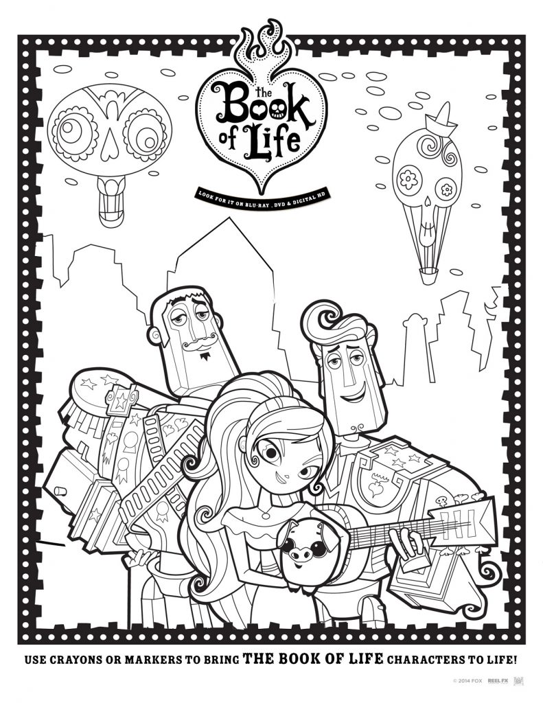 family movie night-printable coloring sheets 