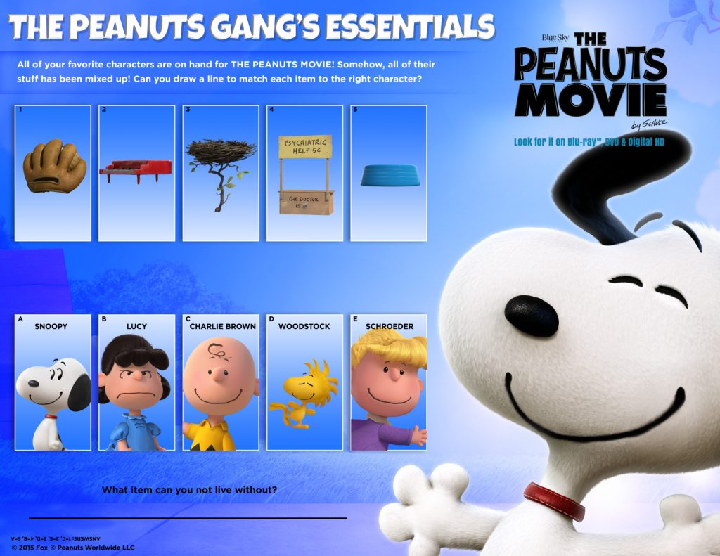 peanuts printables 