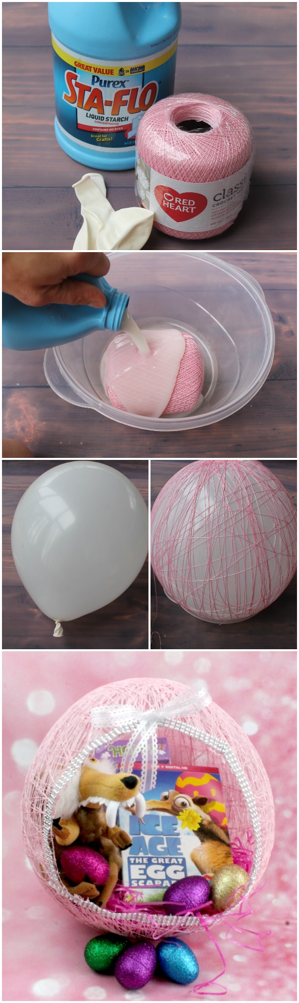 DIY String Easter Egg Baskets