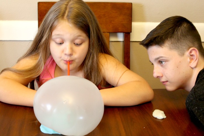 Kids Playing with Easy Bubble Slime Recipe 