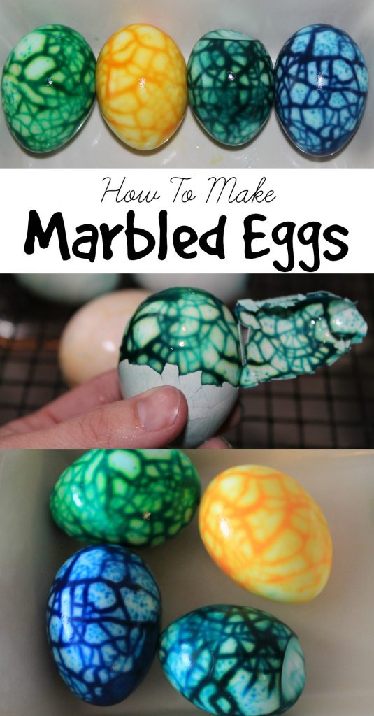 how to make marbled eggs 