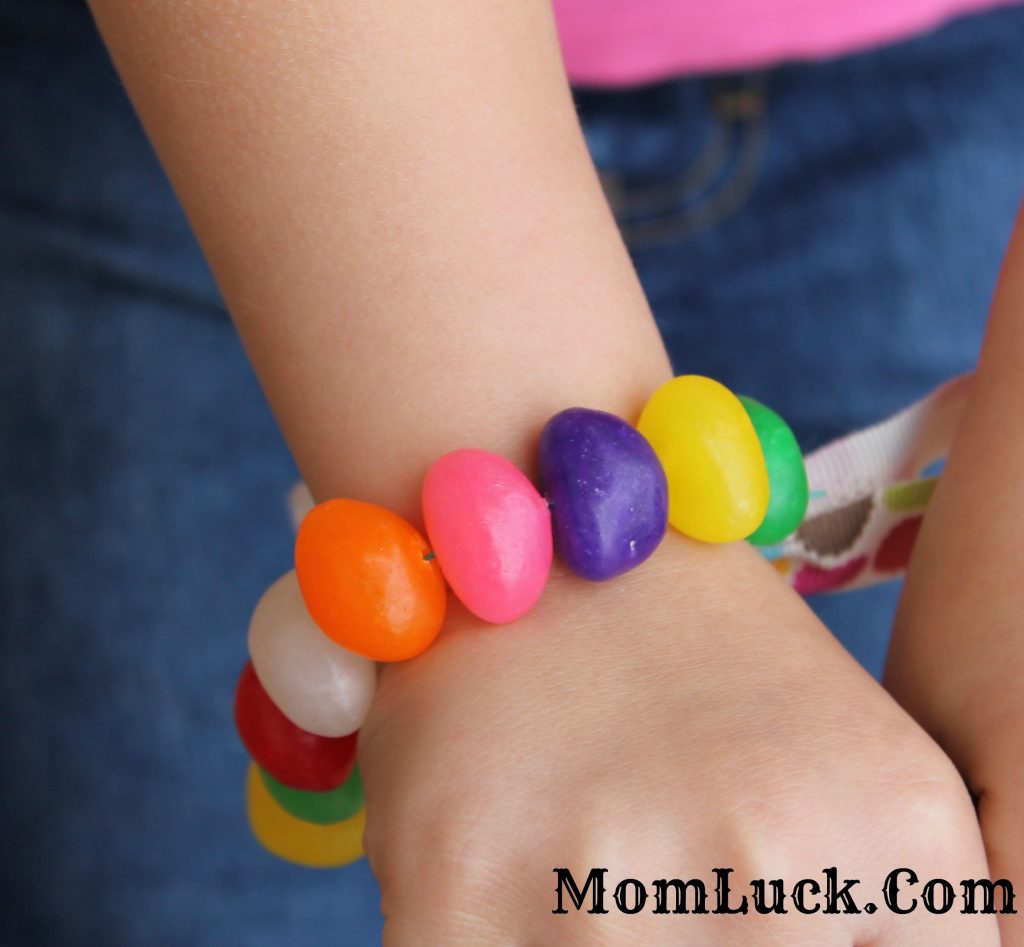 easter crafts for kids-candy jewelry 