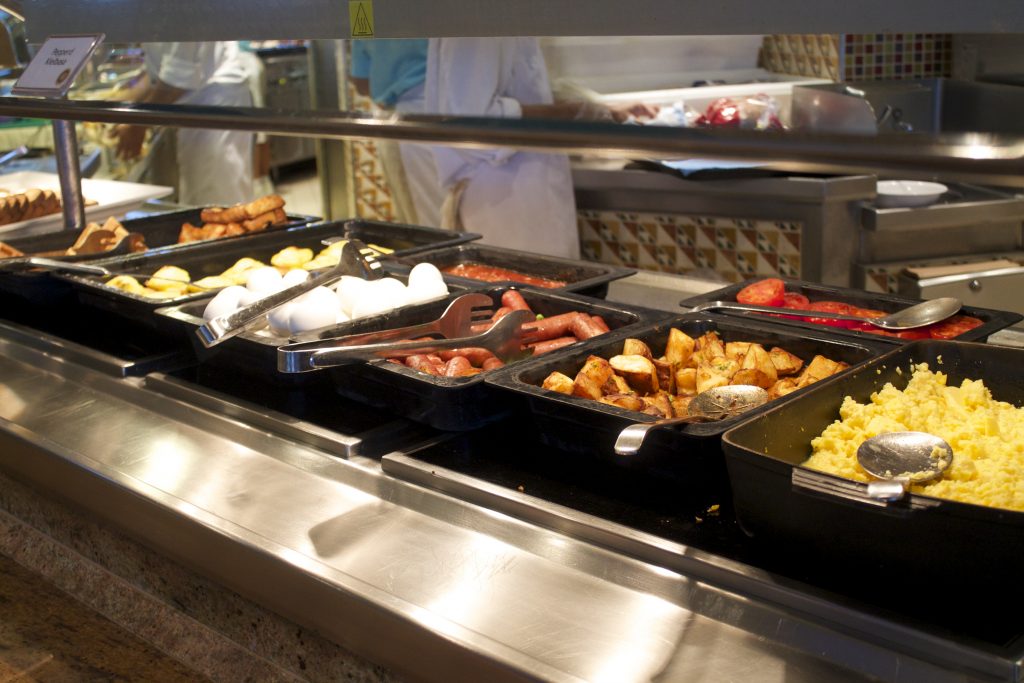 cruise ship food court