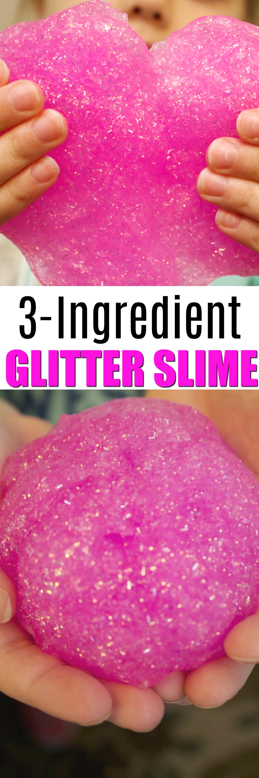 3 ingredient glitter slime