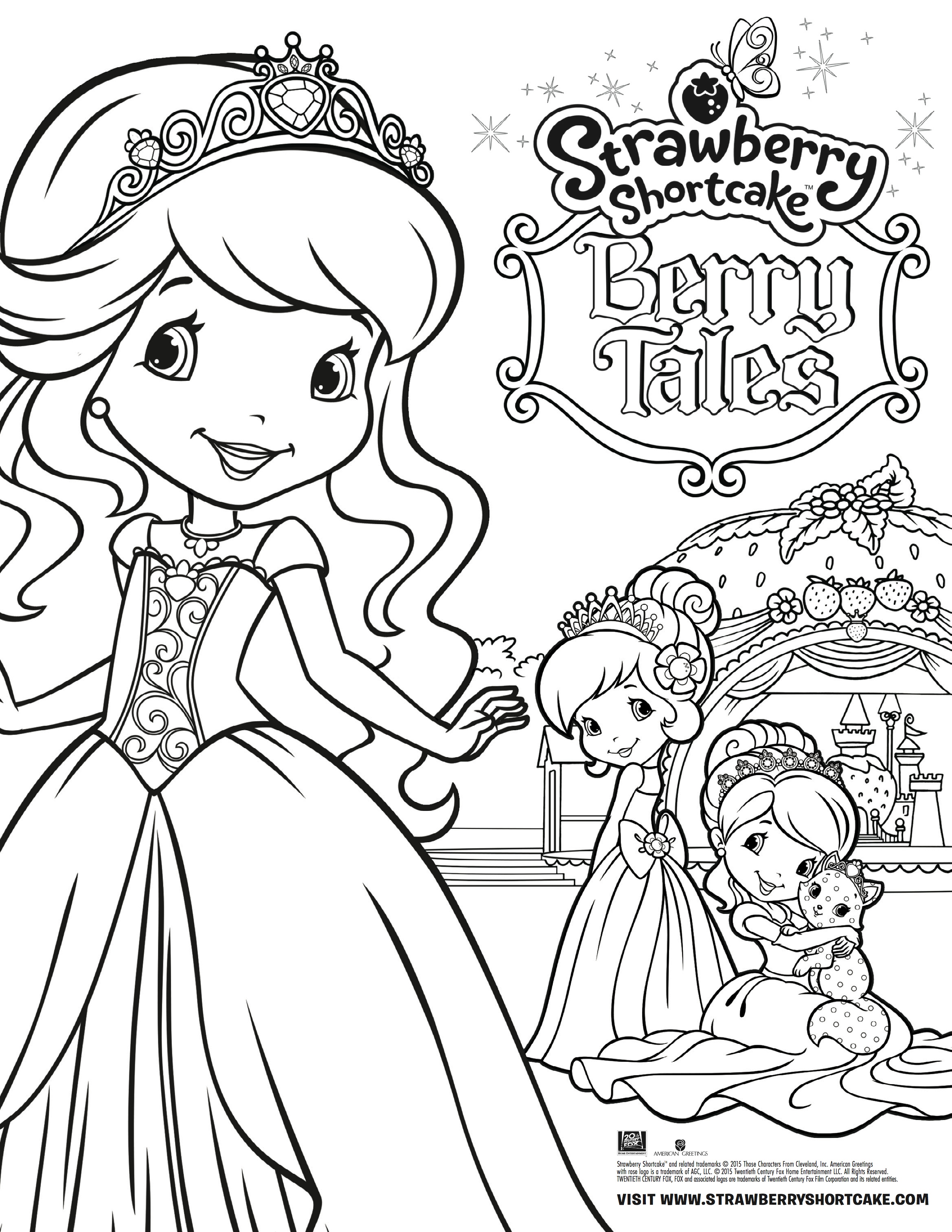 Strawberry Shortcake Berry Tales Coloring Page