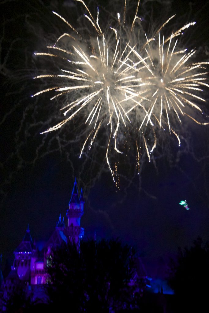 fireworks show at Disneyland 