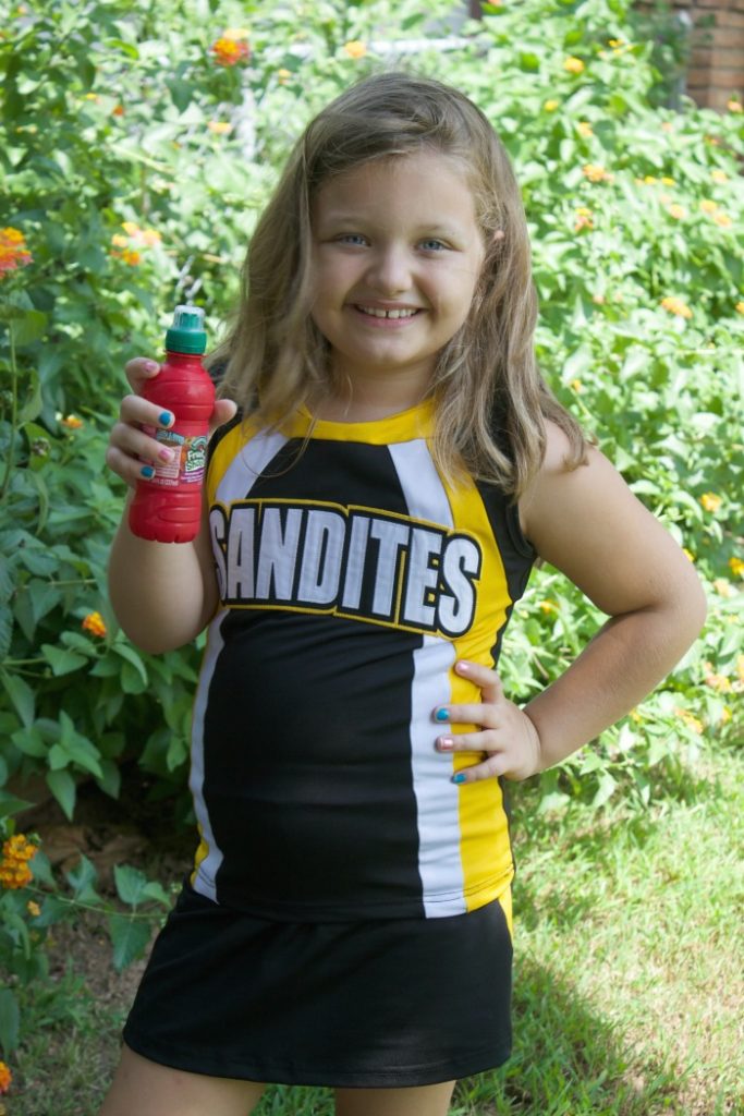 Little Girl Drinking Juice 