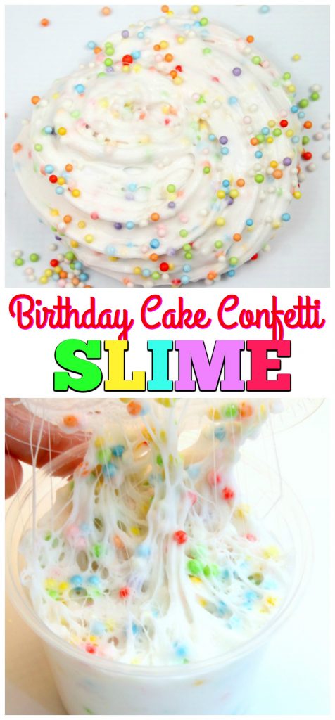 Birthday Cake Confetti Slime