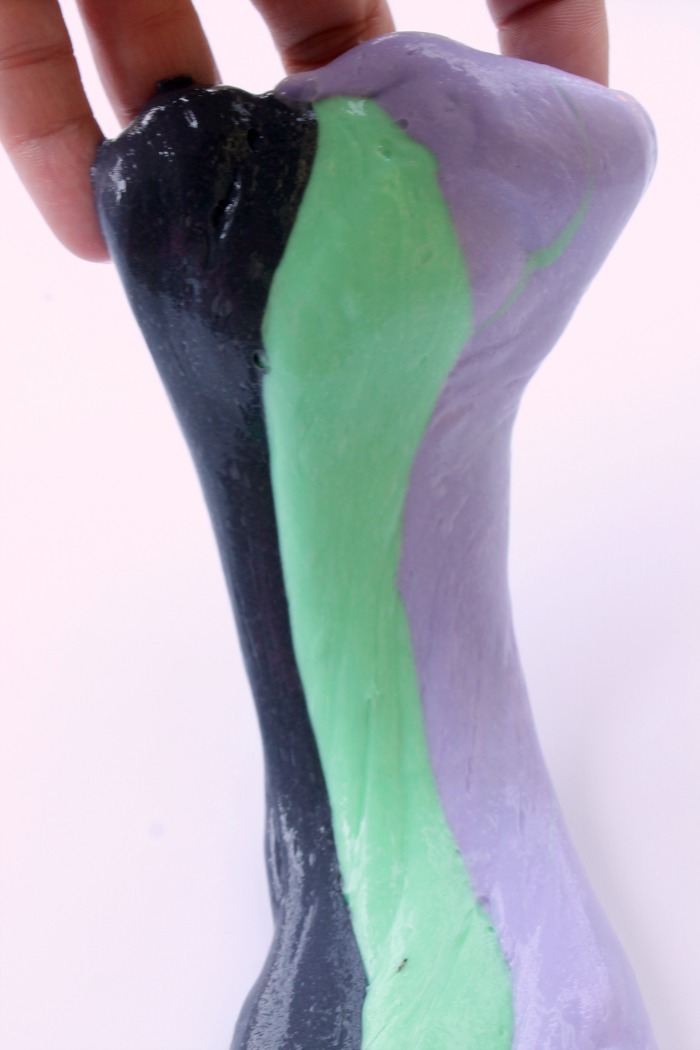 colored fluffy slime with shaving cream